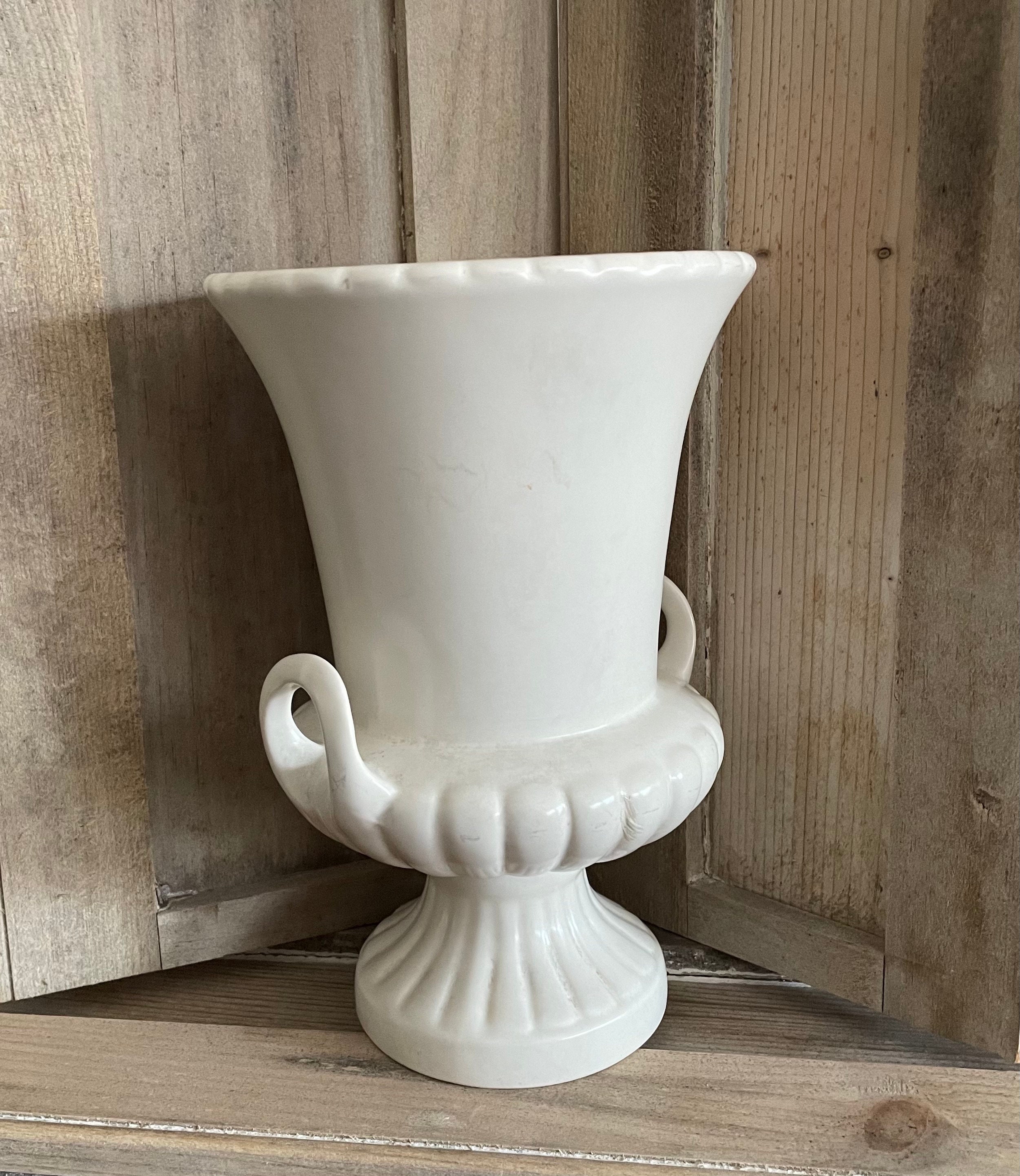 Vintage White Beswick Pottery Large Antique Urn Vase Etsy UK