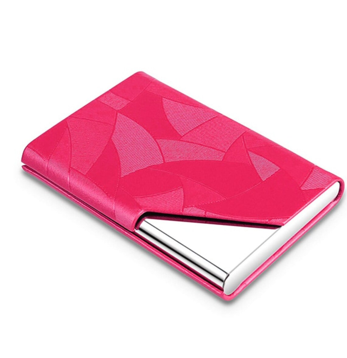 Business Card Holder Leather Patterned Etsy