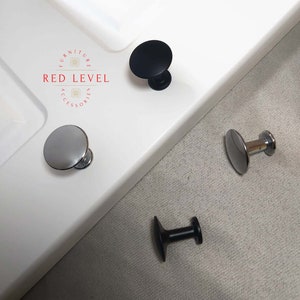 Round Modern Metal Furniture Handles / Kitchen Cabinet Knobs / Cupboard Drawer Knobs / Black Gold Chrome Dresser Knobs / Furniture Hardware
