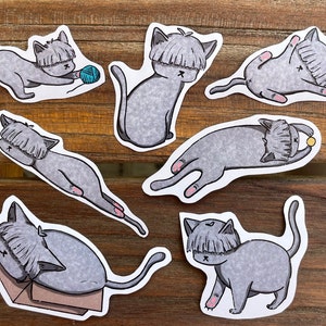 Claude le chat - Lot de 7 autocollants