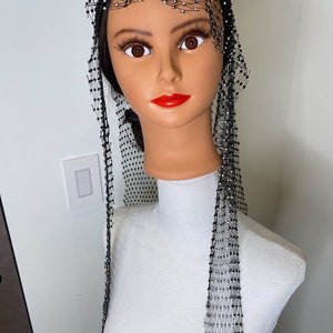 20'' Rhinestone Durag With Crystals | Festival Diamond Head Wrap | Rave ...