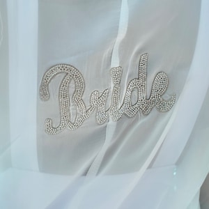 Bridesmaid Gifts | Bridal Party Robes | Wedding Robes | Bride Robe | White Bridal Robe | Bride Robe for Wedding Day | Plus size Bridal Robe