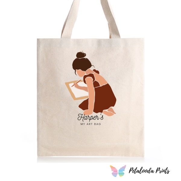 Tote Bag Personnalisé Petite Fille - Mon sac d'art