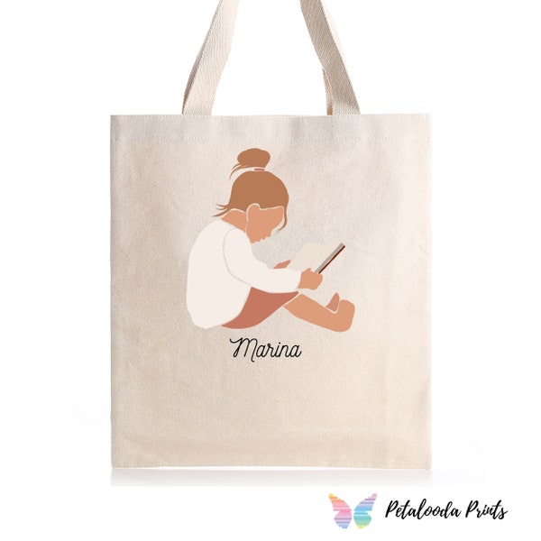 Tote Bag Personnalisé Petite Fille - Mes livres