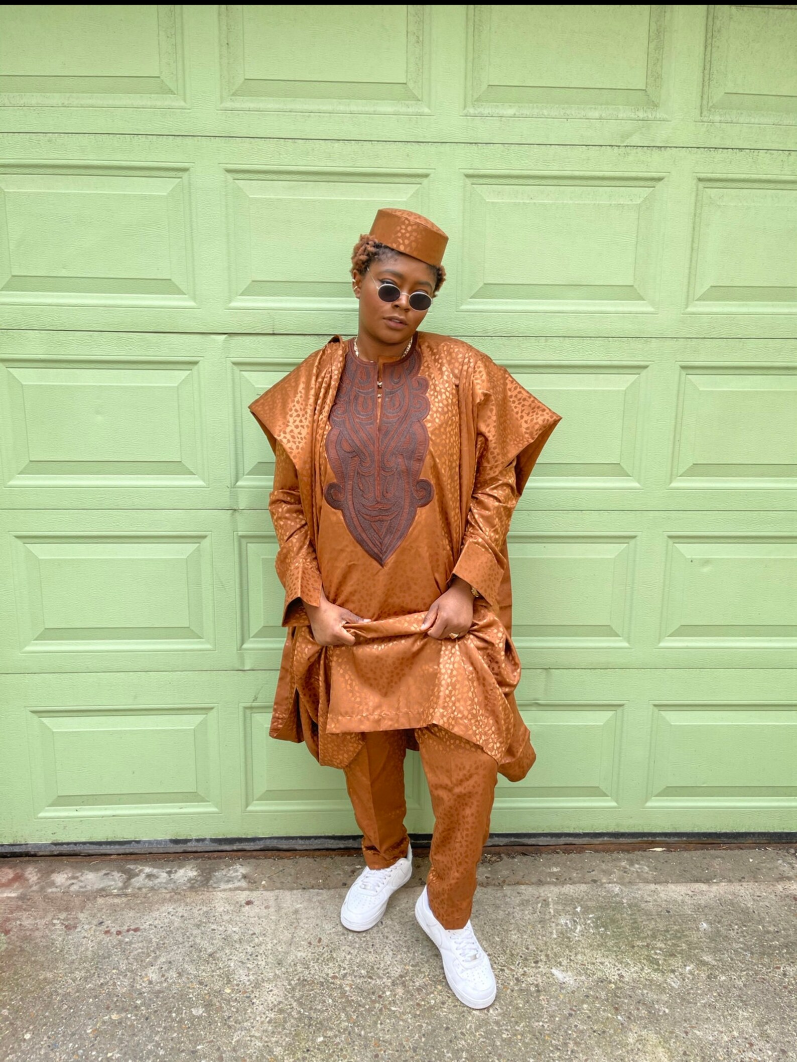 African Nigerian Tribal Robe Agbada Babariga Full Set Etsy