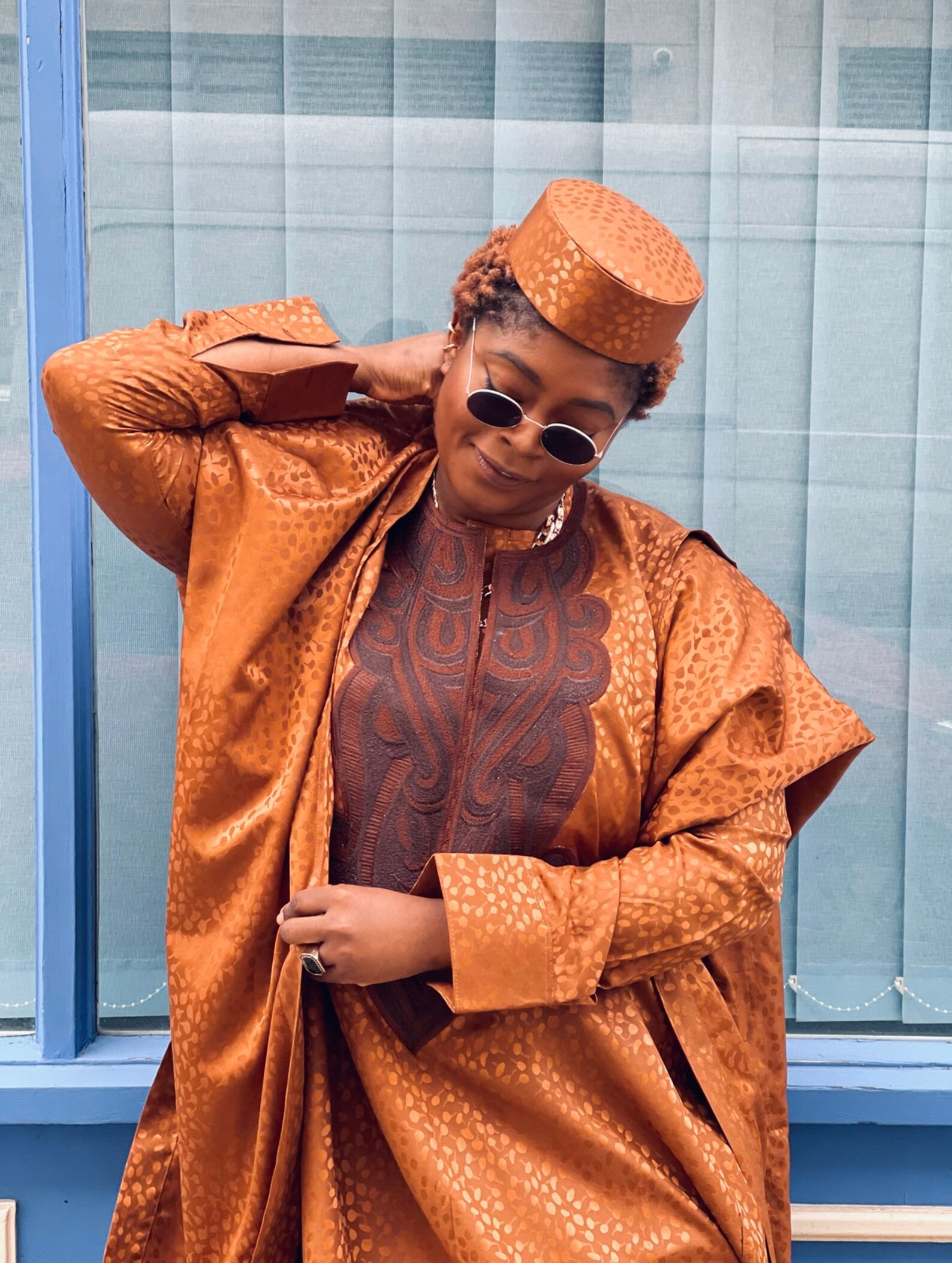 African Nigerian Tribal Robe Agbada Babariga Full Set Etsy