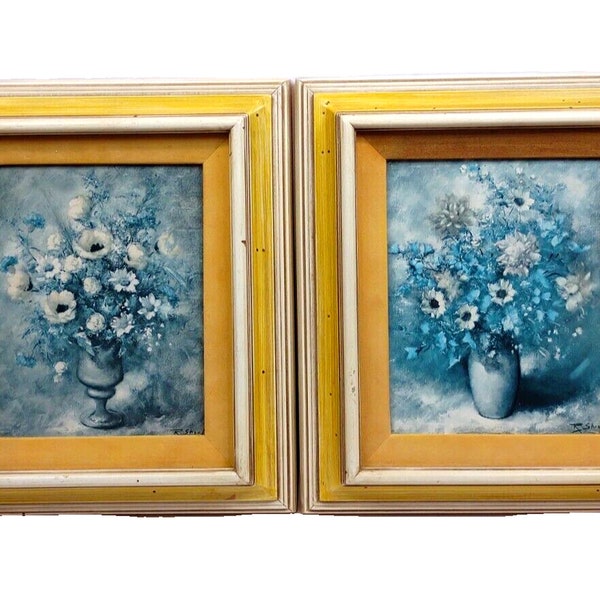Vanguard Studio Flower Art Framed Prints by R Shields Felt Trim Raised 15" x 13"
