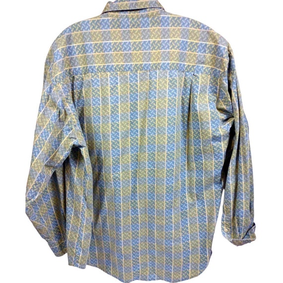 Vintage Bugle Boy Shirt Men's Large Geometric Lon… - image 2