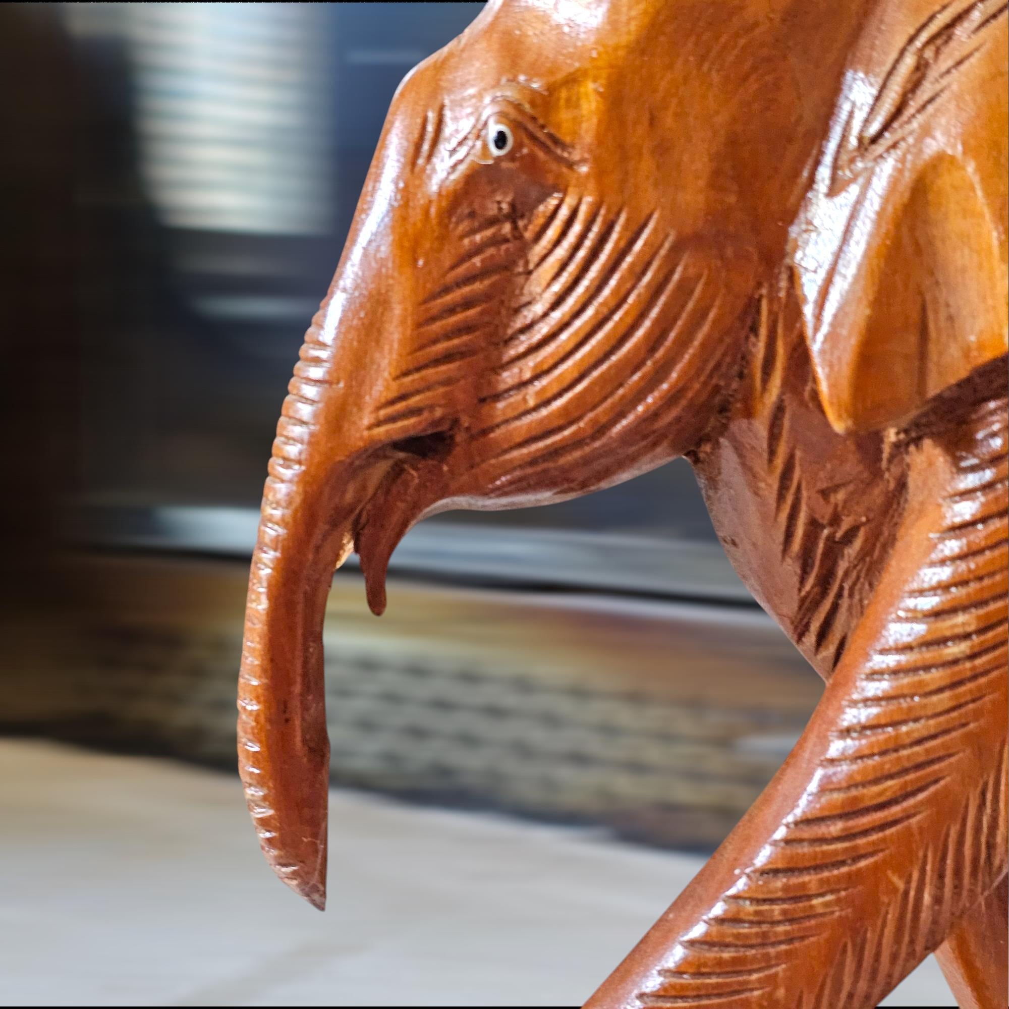 木製の象の彫刻 - Etsy 日本