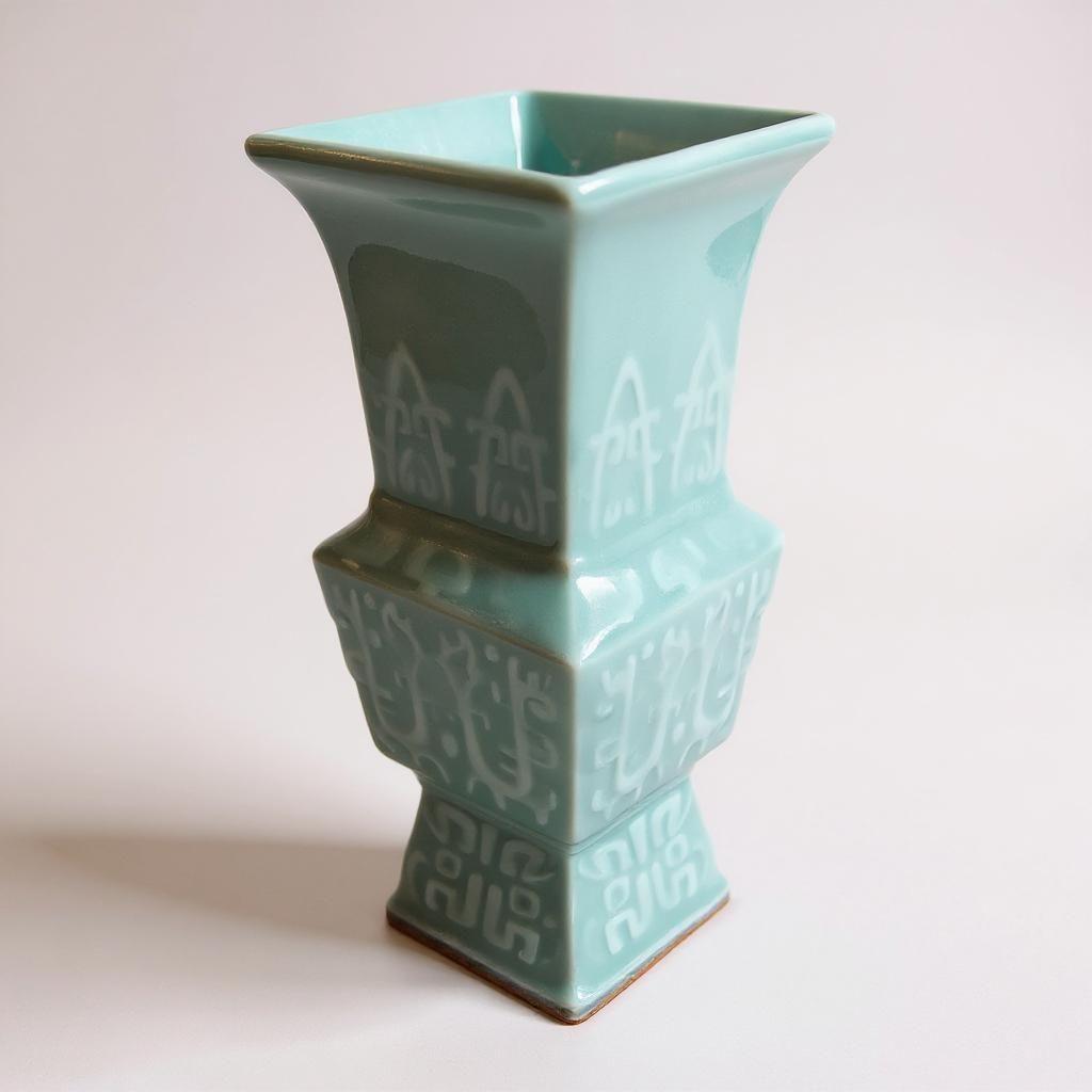 青磁龍四面花瓶 - Etsy 日本