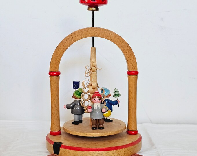 Vtg Erzgebirge GDR Christmas Pyramid Candle Carousel Ore Mountains ...