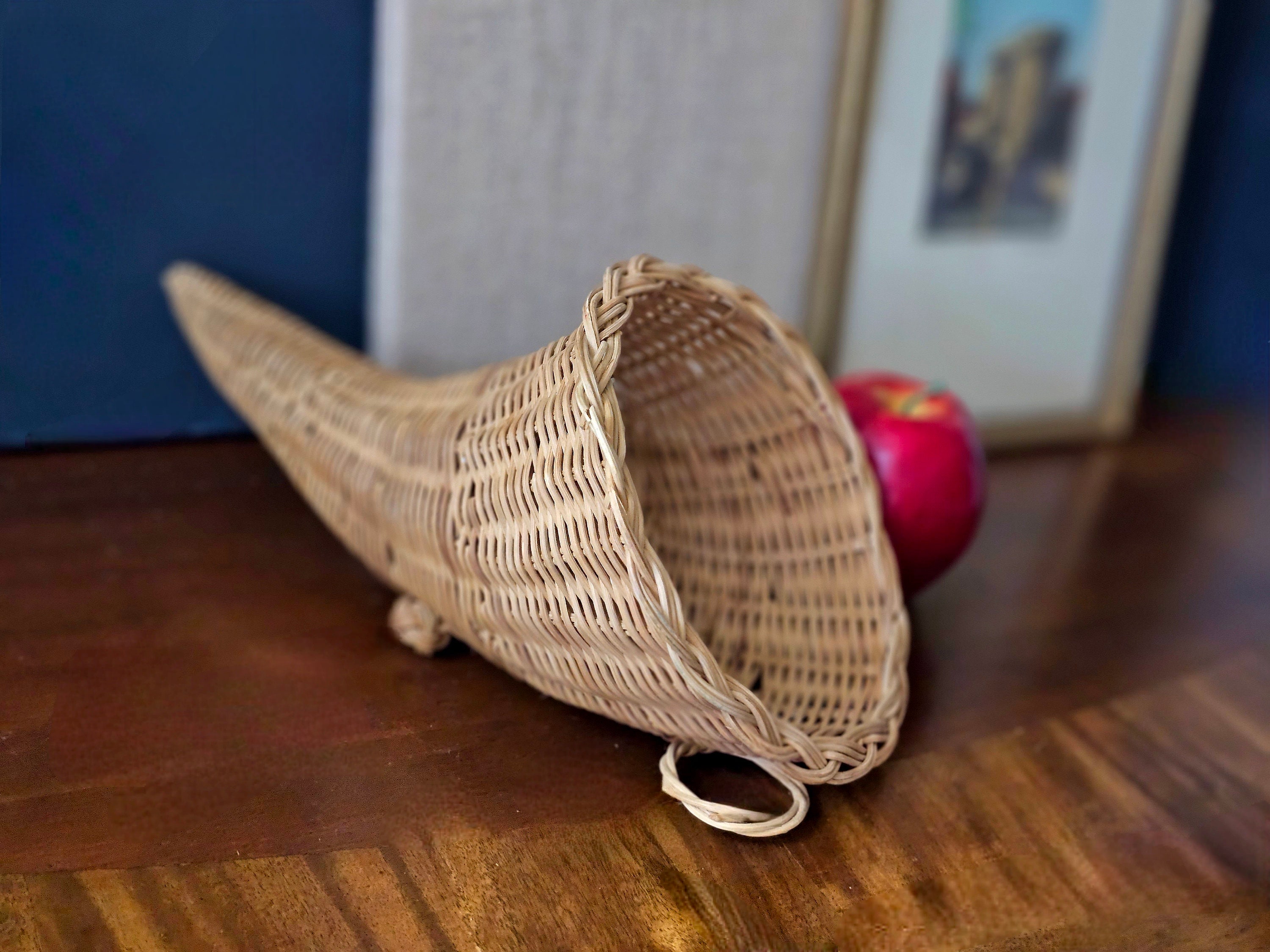 Classic Woven Wooden Basket Harvest Blessings Large Stave 4 Kids Company