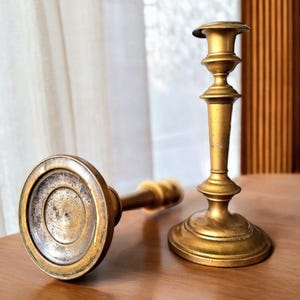 Antique Primitive Candlesticks - Two Pieces