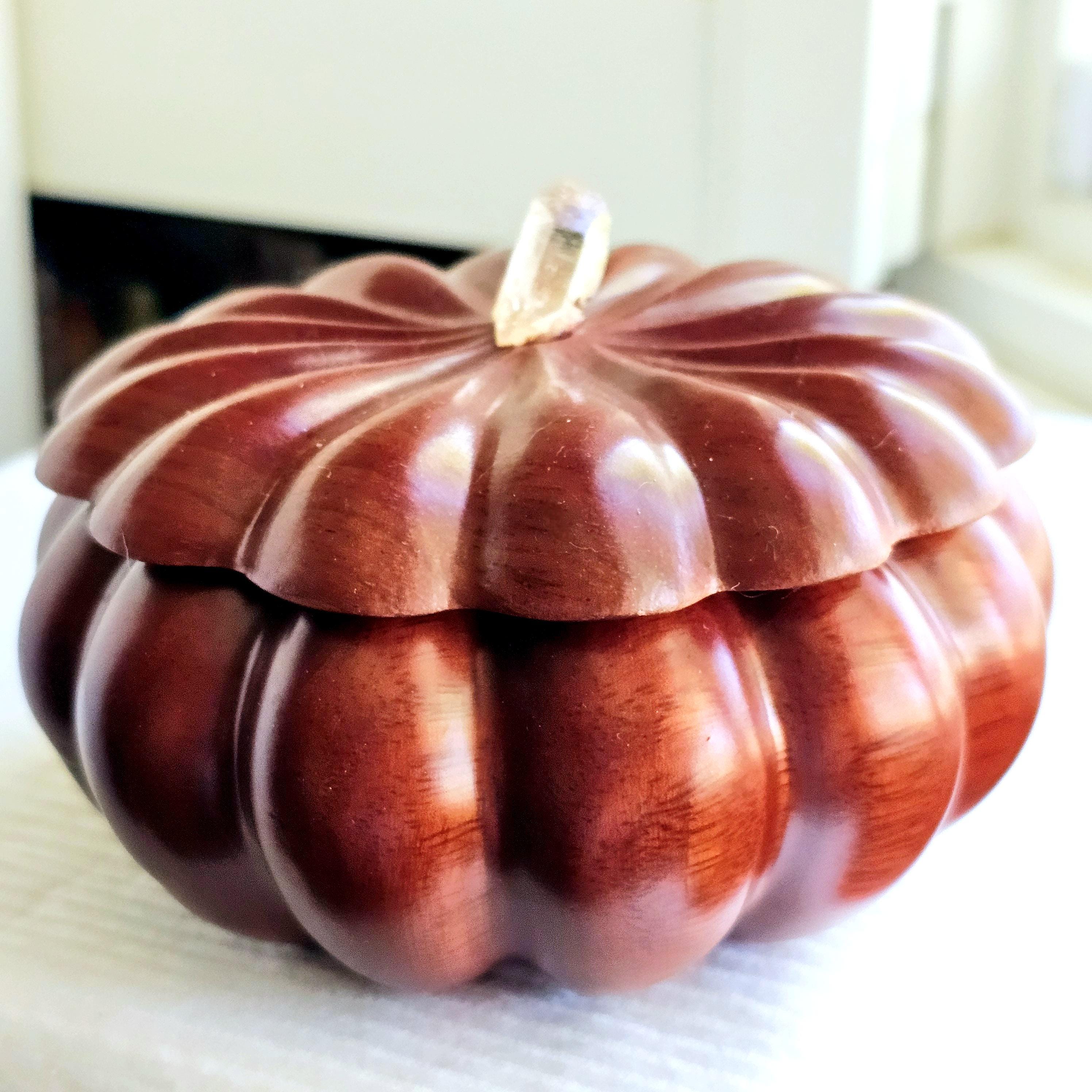 『木製　かぼちゃ』　蓋付小物入れ・オブジェ 木製カボチャ蓋付き小物入れボウル - Etsy 日本