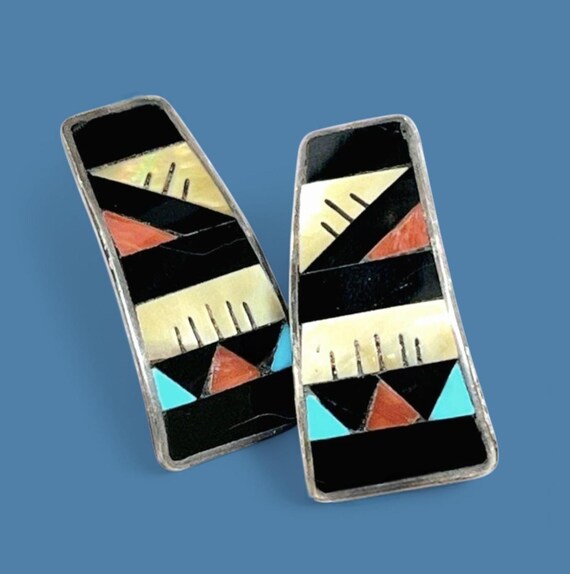 Signed Leander + Lisa Othole Zuni Multi Stone 925… - image 5