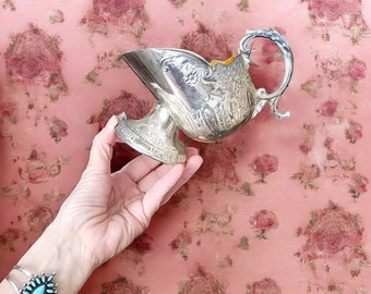 Vintage Leonard Silver Plate Sugar Scuttle Scoop for Candy Nuts Charcuterie Decorative Bowl Mid Century Hostess Gift Japan