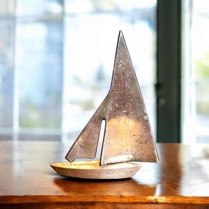 Brass Sailboat Paperweight