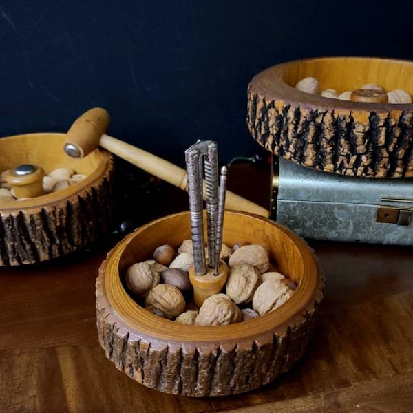 Wooden Nut Bowl Etsy