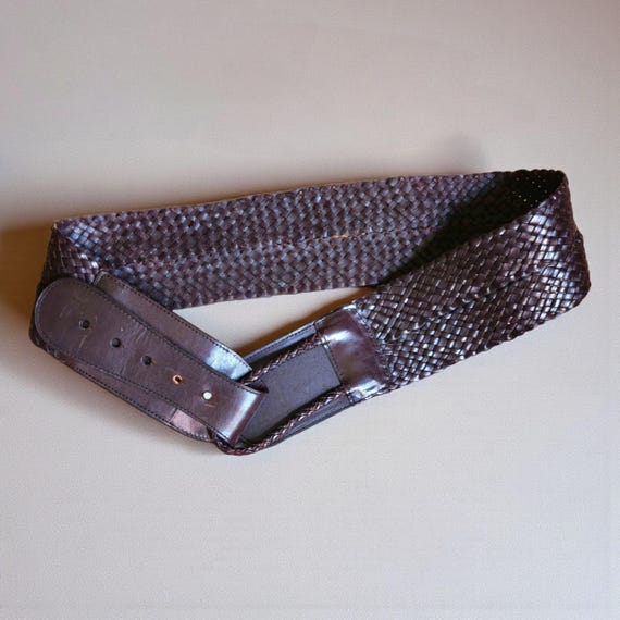 Vintage Linea Pelle Braided Leather Belt M/L - Etsy Israel display picture 3