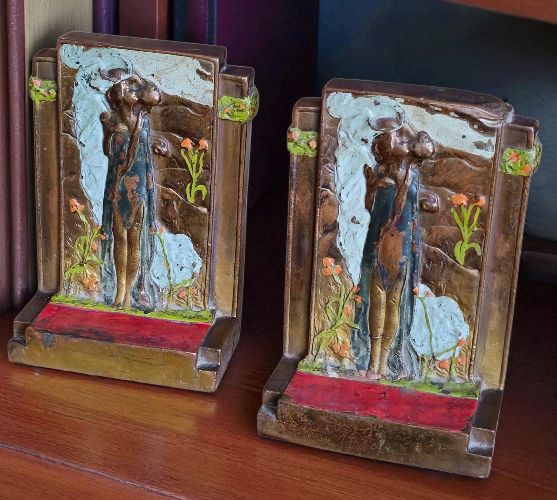 Art Nouveau Bookends 