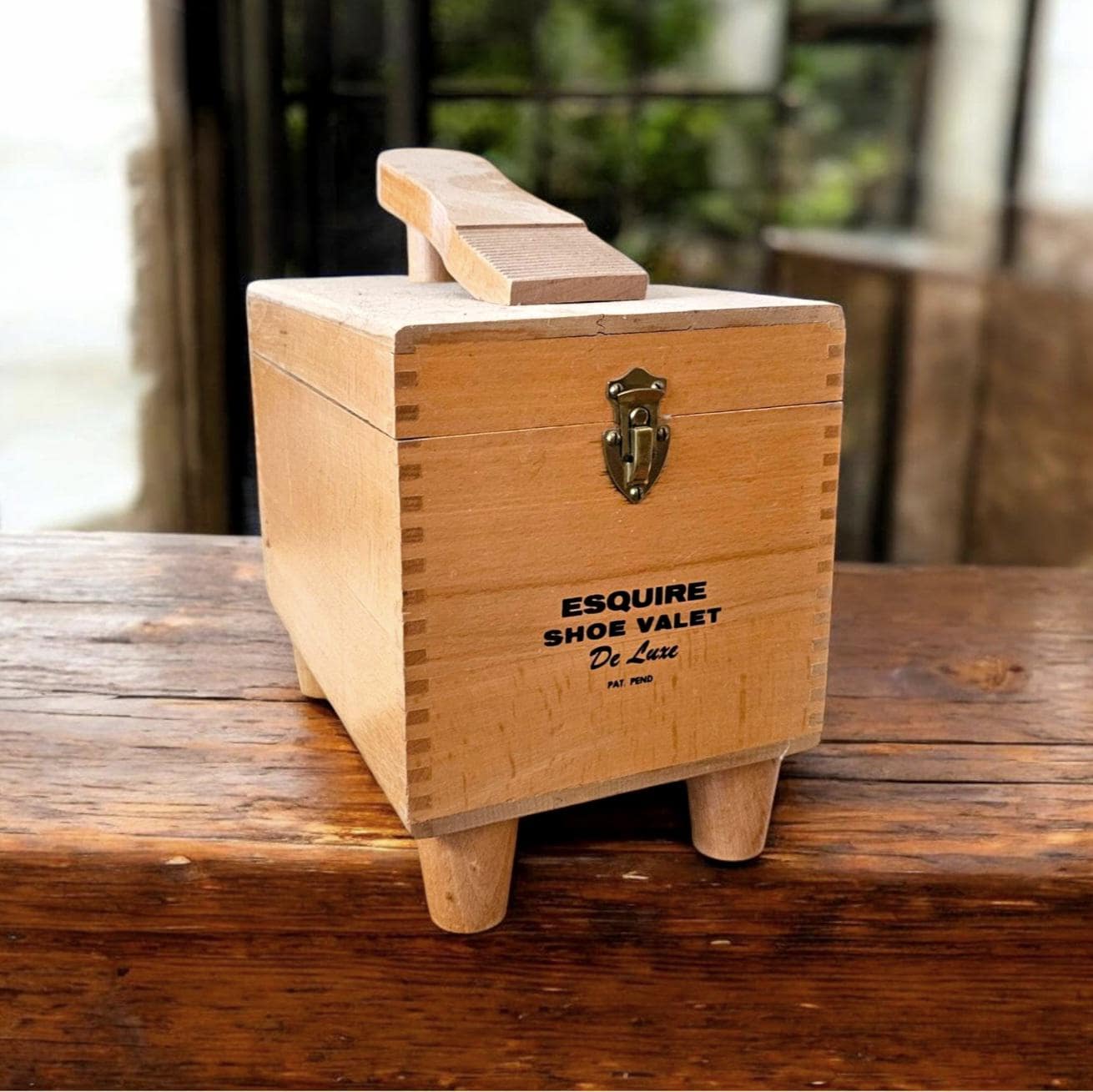 昭和レトロ  収納ケース　靴磨き箱 Vintage Esquire Shoe care Chest ビンテージ シューケア