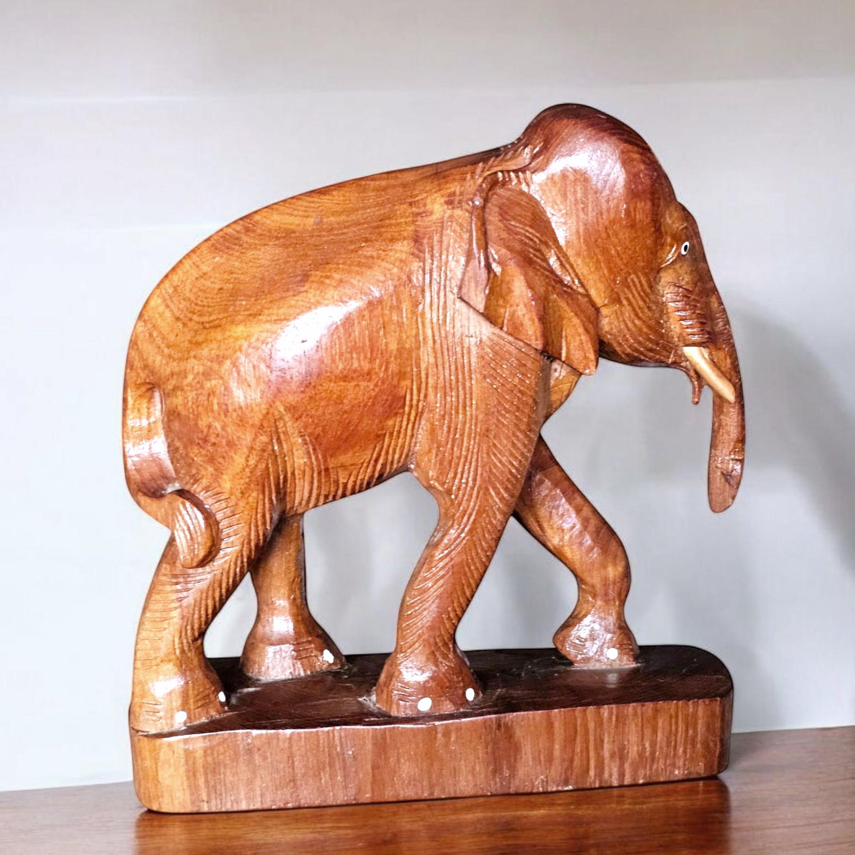 木製象の彫刻 木製の象の彫刻 - Etsy 日本