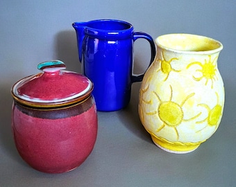 Beautiful Art Pottery Vases and Jugs Hand Thrown Stoneware Handmade Studio Pottery SIGNED Dated 1980s - Make Your Selection