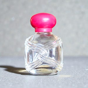 Vintage Avon Charisma Mini Perfume Bottle Pink Cap Vanity Decor
