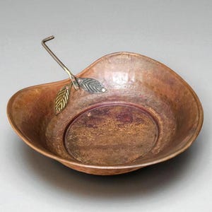 Hammered Copper + Brass Apple Bowl