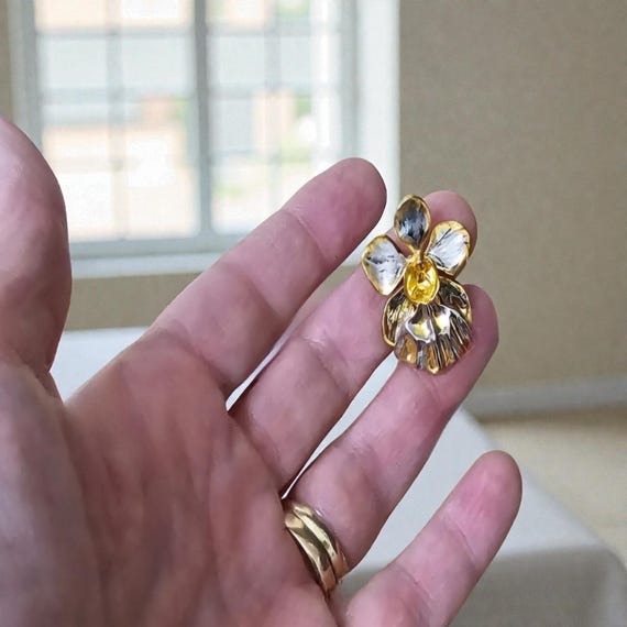 24kt Gold Dipped Real Orchid Pendant - image 6