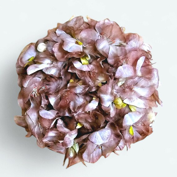 Vintage Silk Organza Flower Pillbox Hat - image 4