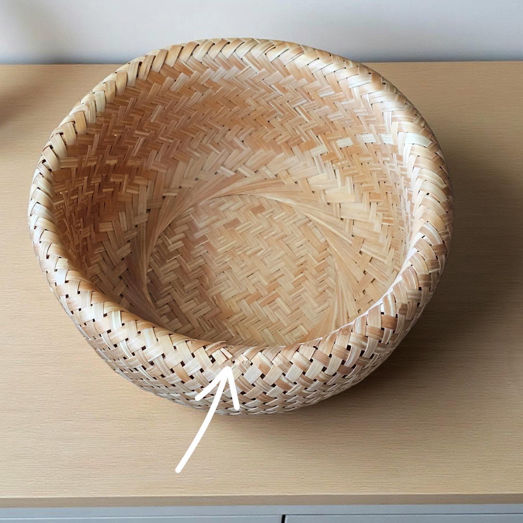 ヴィンテージ日本製竹かご 二重構造 編み込み葦鉢 - Etsy 日本