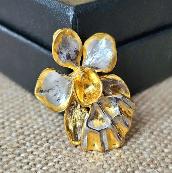 24kt Gold Dipped Real Orchid Pendant - image 4