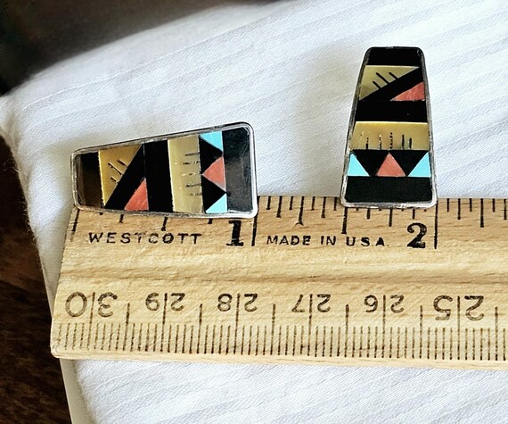 Signed Leander + Lisa Othole Zuni Multi Stone 925… - image 8