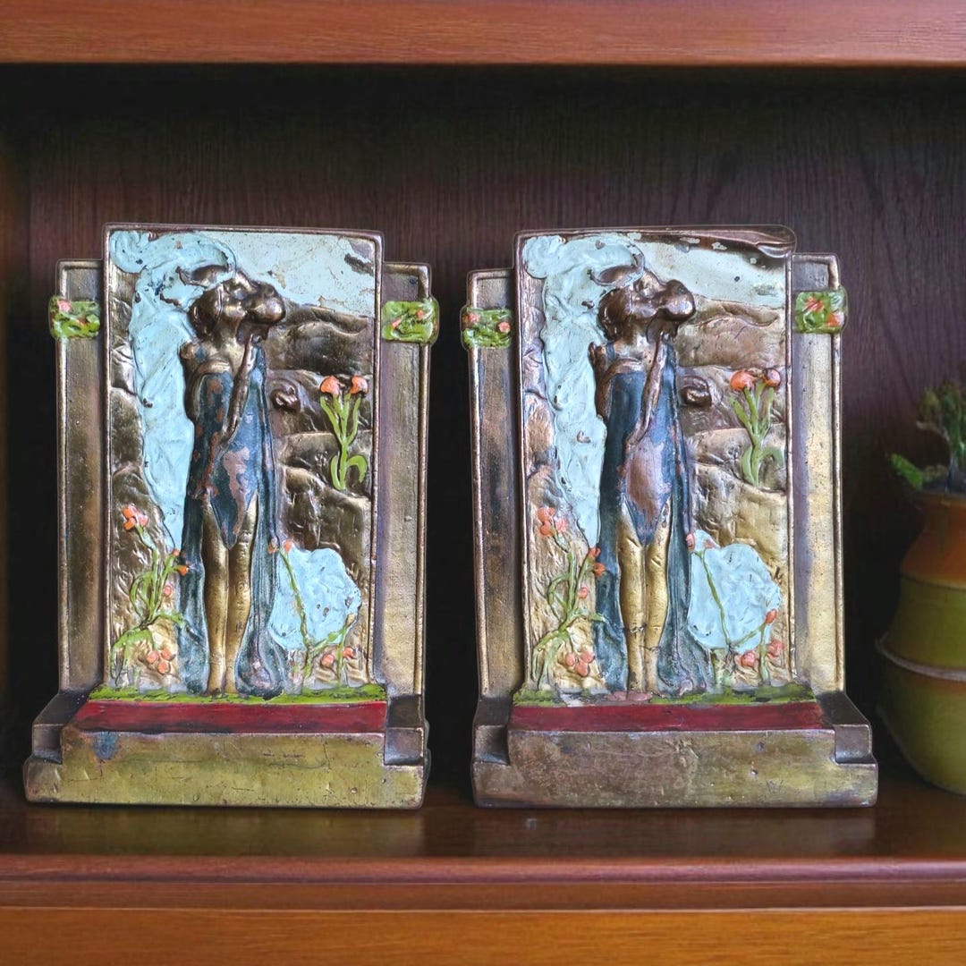 Art Nouveau Bookends 