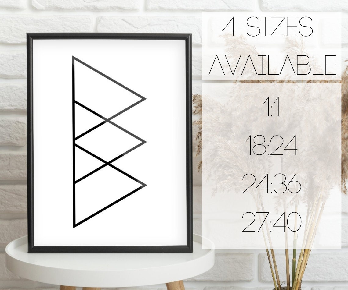 Printable Poster Black and White Digital Art Home Wall - Etsy