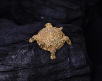 Estatua de tortuga, plata de ley 925, decoración de tortuga, amuleto de la suerte, regalo espiritual hecho a mano