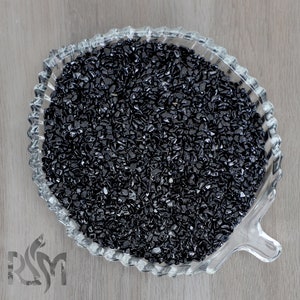 Black Obsidian Gemstone Chips: Tumbled Polished Mini Crystals (4-10mm)