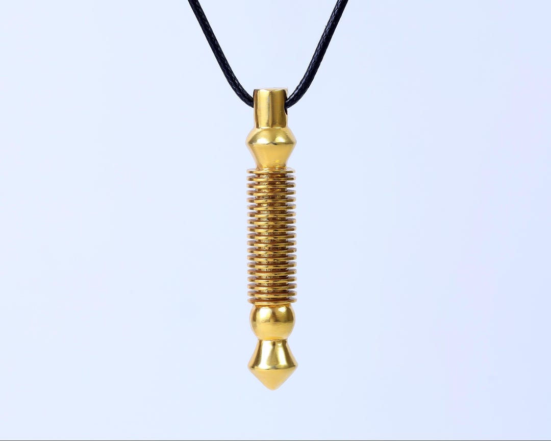 Dhjedi Energy Amulet Key– Handmade Egyptian Gold Pendant for Spiritual ...