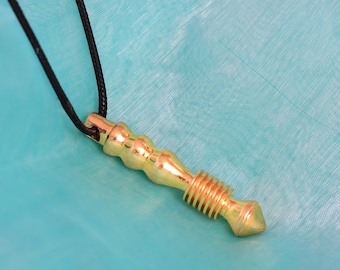Dhjedi Energy Amulet Key– Handmade Egyptian Gold Pendant for Spiritual Protection