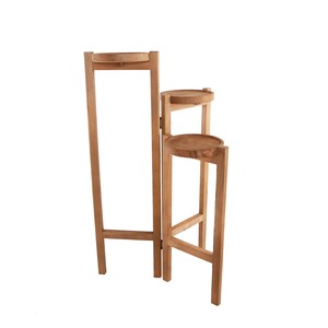 30 Terrazzo Wood 3-tired Planter Stand Wood