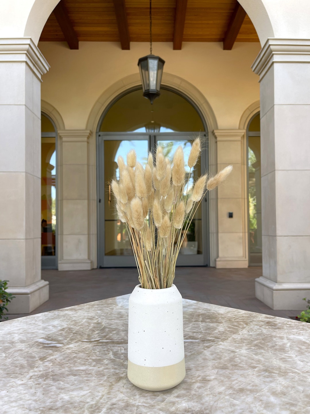 14h Bunny Tails in 6.25h Ceramic Vase 3X3X6.25 Etsy