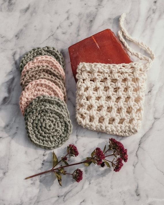 Reusable Crochet Cotton Pads With Pouch Etsy
