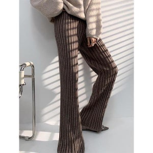 BEST-SELLER: Woolen Knitted Leggings, Women Knitted Pants, Warm Winter  Cable Knit Pants, Trouser-leggings Woolen, Women's Lambswool Leggins 