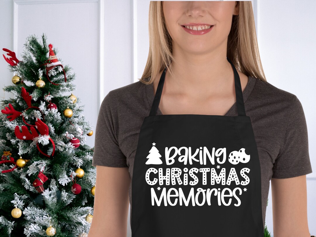 Funny Christmas Apron For Women & Men - Waterproof Canvas Bib Apron With Pockets For Cooking, Baking & Kitchen Decor (Red) - View #8