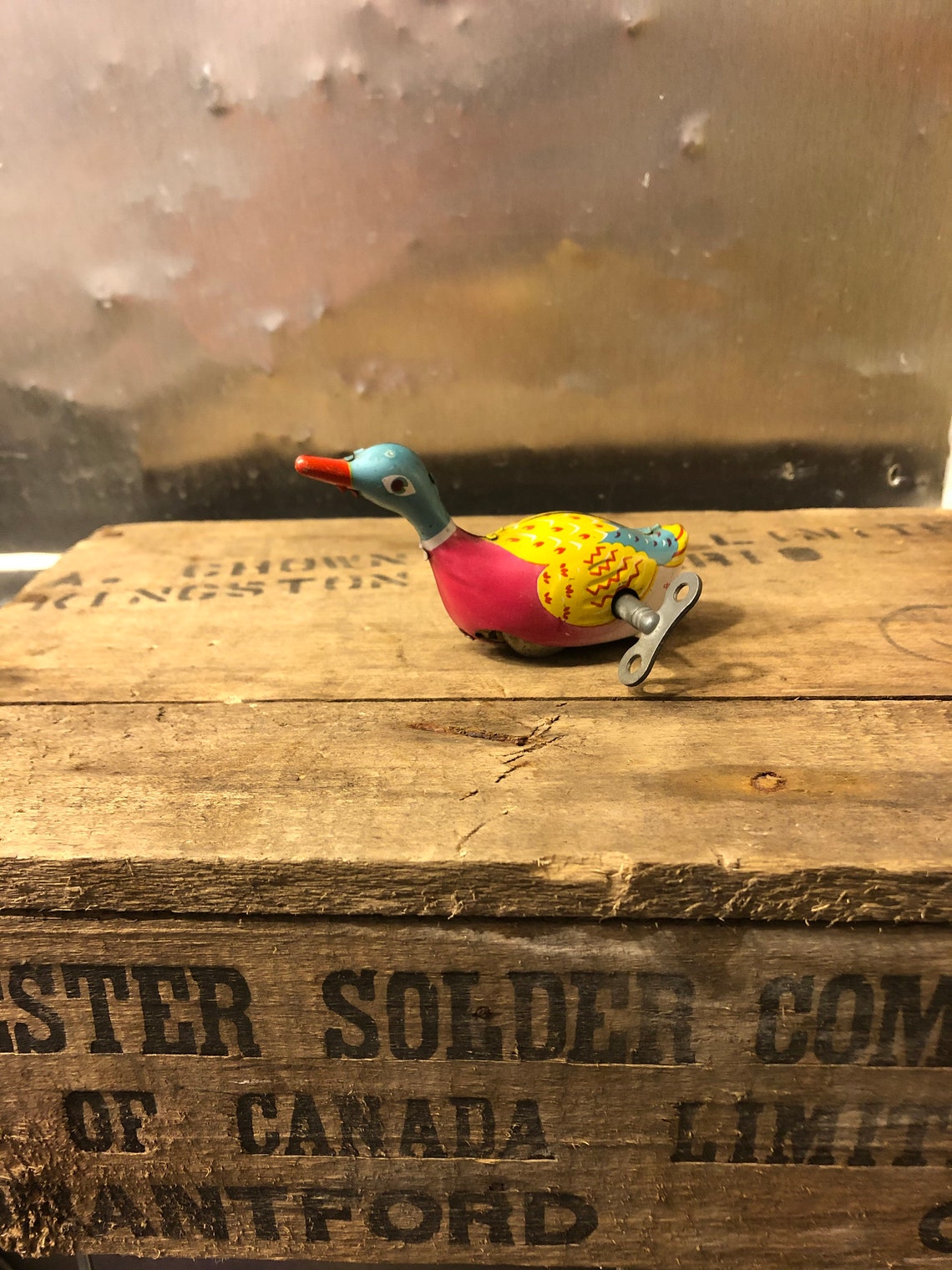 Vintage Windup Toy Duck Etsy