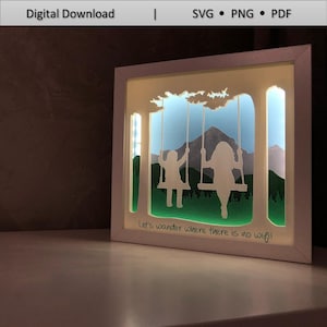 Sisters/ Best friends, 3D Paper Cut Light Box Template Files, Shadow Box SVG, 3D Papercut LightBox Svg File DIY, Cricut Svg, Silhouette Svg