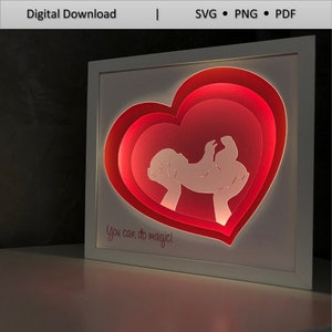 Neonato, regalo medico, 3D paper cut light box template files, shadow box, 3D papercut lightBox svg file diy, cricut svg, silhouette svg