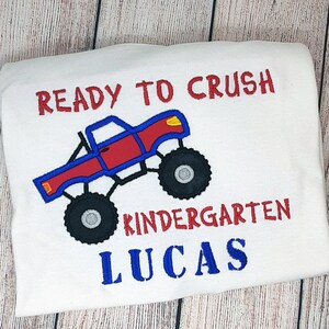 Back To School Shirt, Monster Truck Back To School Shirt, Boys Back To School Shirt, Boys Personalized Back To School Shirt