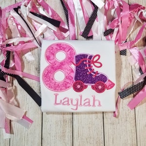 Roller Skate Birthday Shirt, Skate Birthday, Girl&#39;s Skating Party, Roller Skate Party, Roller Skate Shirt, 8th Birthday Shirt, Skate Outfit